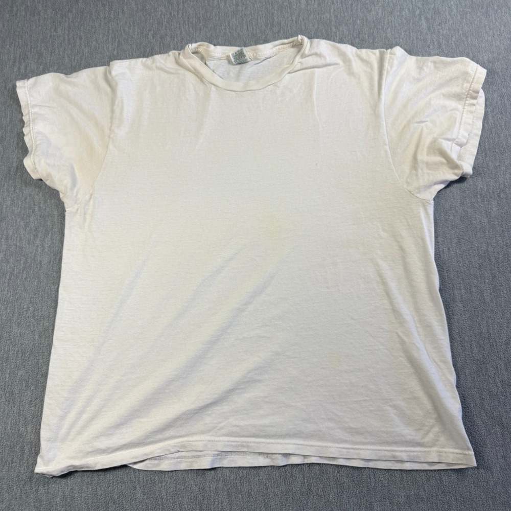 Fruit of the Loom Shirt Men‎ XL White Solid Cotton VTG Crewneck Undershirt 90s